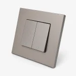 کلید دو پل سنتی Livolo PVC طوسی