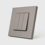 کلید سه پل سنتی Livolo PVC طوسی