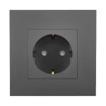 پریز برق ارت دار 16 آمپر PVC طوسی