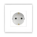 پریز برق ارت دار 16 آمپر PVC سفید