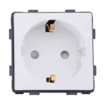 پریز برق ارت دار 16 آمپر PVC سفید مکانیزم