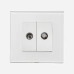 سوکت آنتن ماهواره شیشه‌ای سفید