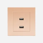 شارژر دوبل USB سری پیانو Evotech طلایی